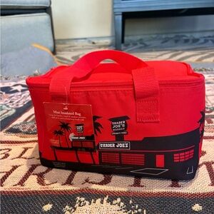 Trader Joe's NWT Red Mini Insulated Toiletry Bag